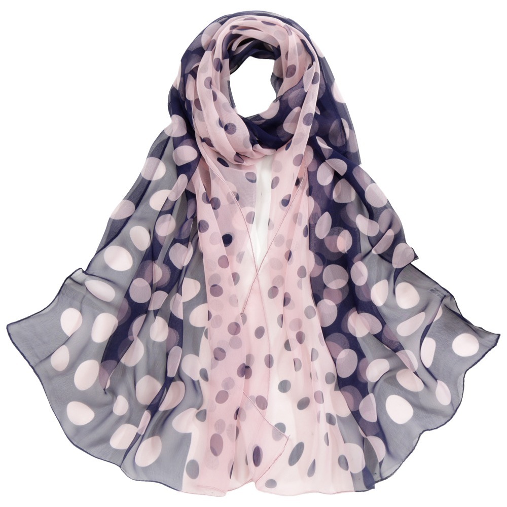 Summer Clothing Wraps - Fashion 160CM Polka Dot Scarf Sunscreen