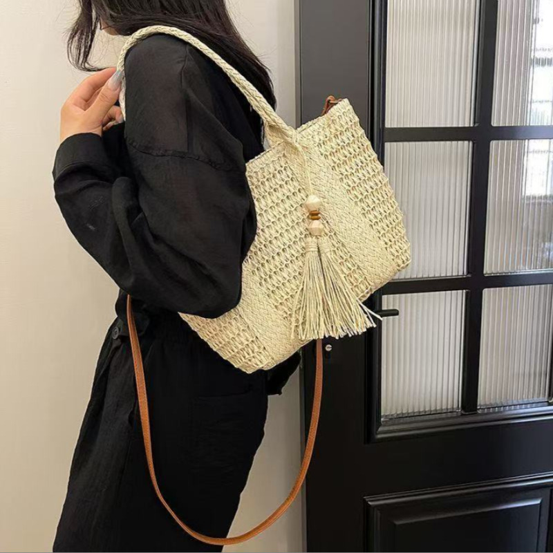 Beach Bag Straw - New Style Women Straw Woven Handbag