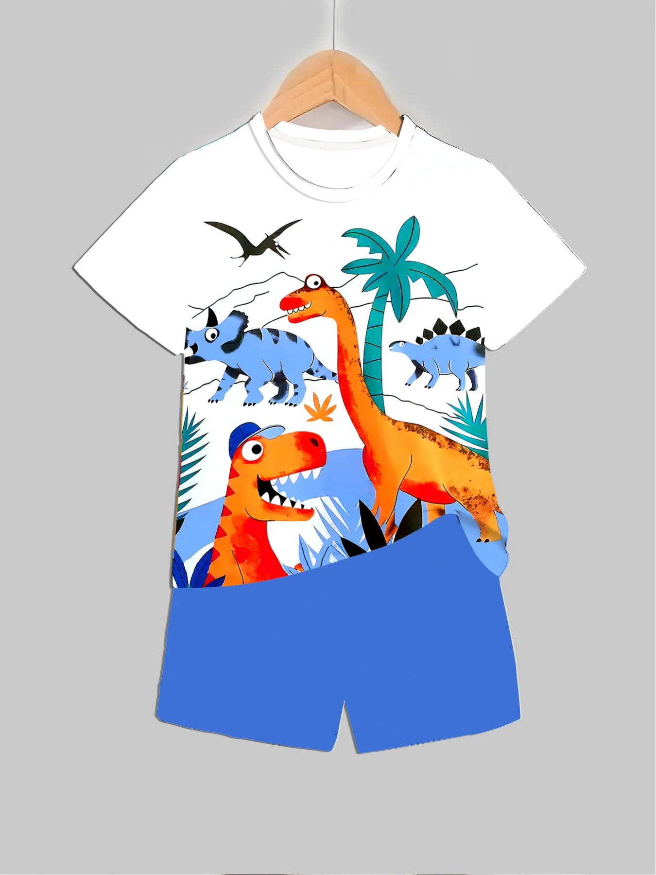 New Dinosaur Printed Outfits T - đánh giá và giá Summer Clothing Men Fashion