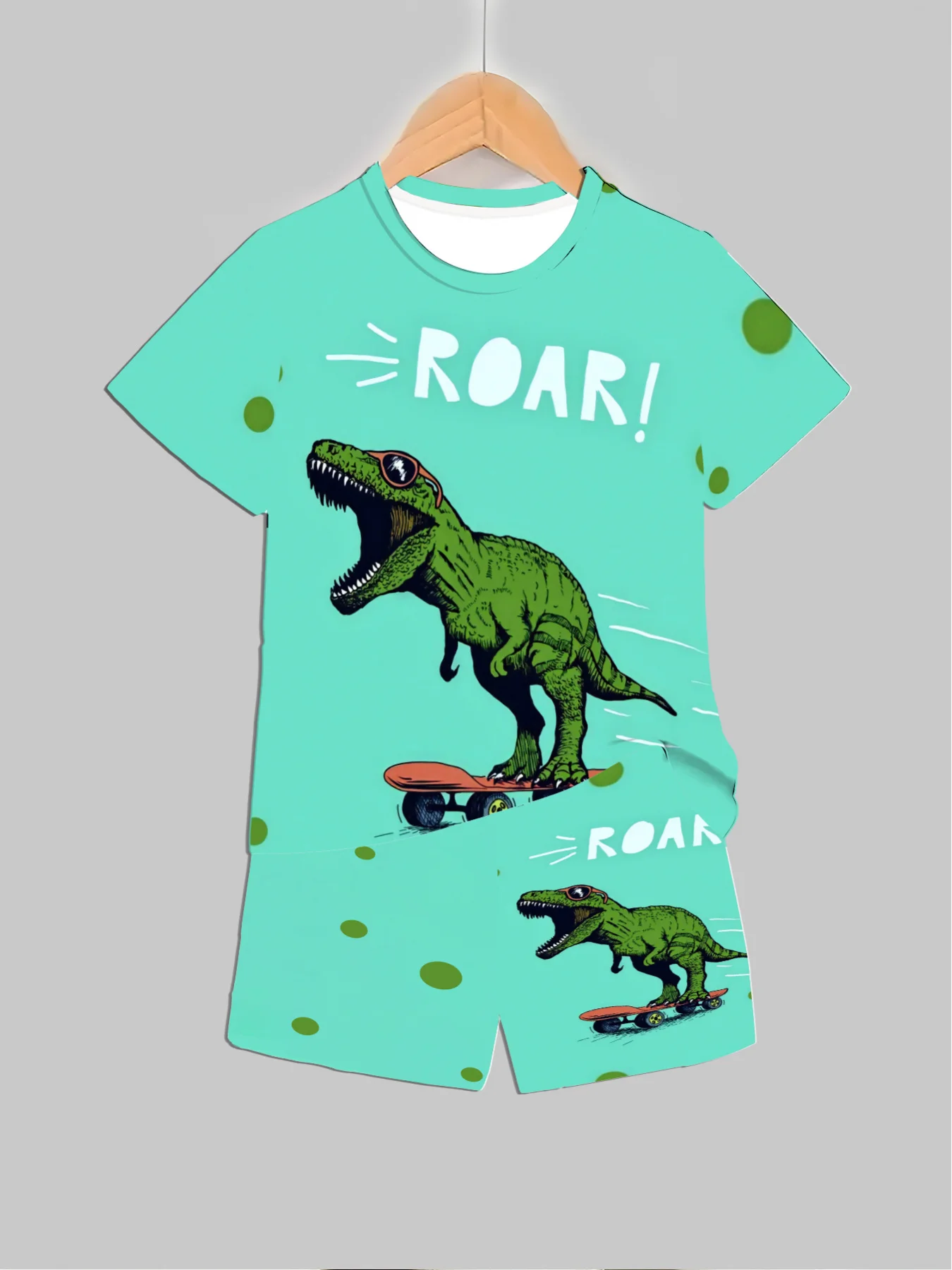 New Dinosaur Printed Outfits T - đánh giá và giá Summer Clothing Men Fashion
