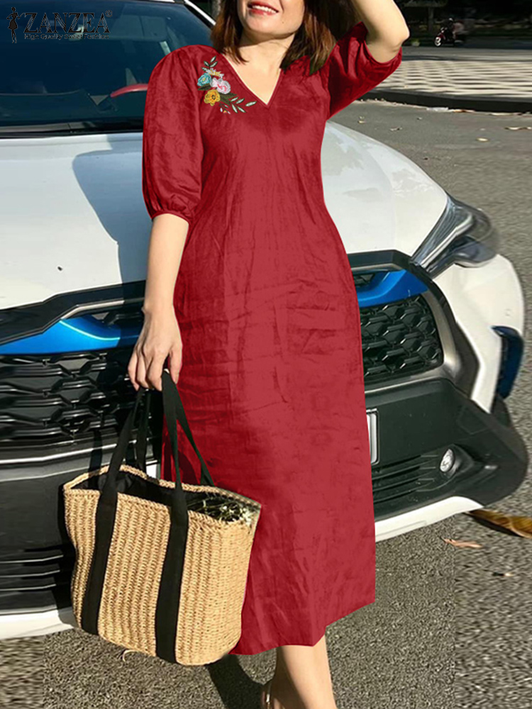 2024 ZANZEA Summer Fashion Wom - đánh giá và giá Sundress Midi Floral