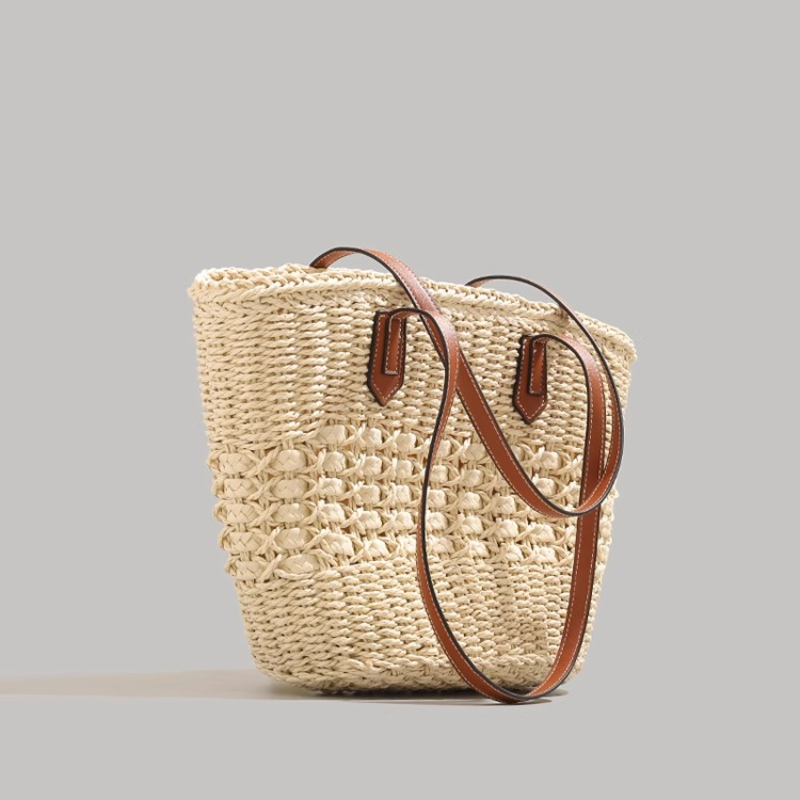 Extra-Large Foldable Straw Tot - đánh giá và giá Beach Bag Straw