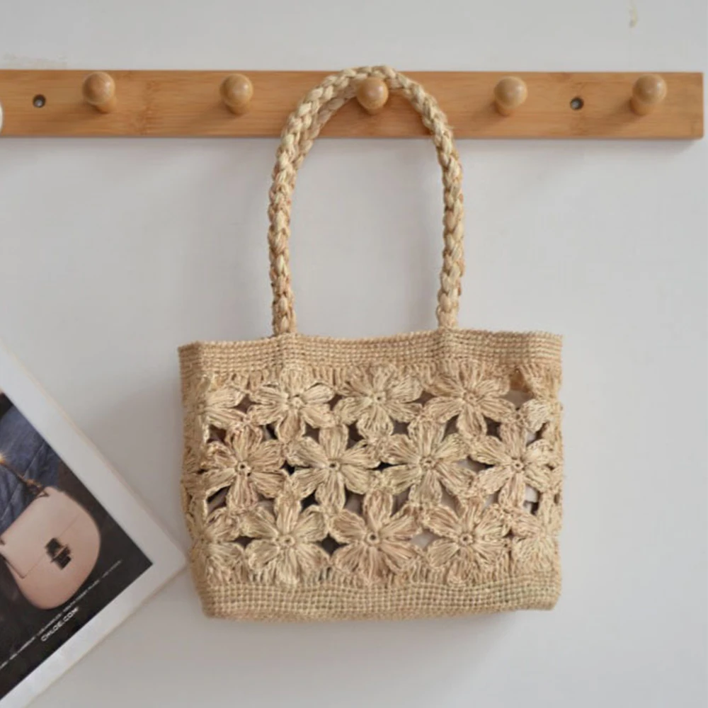 Bohemian Flower Straw Bag Tote - đánh giá và giá Beach Bag Straw