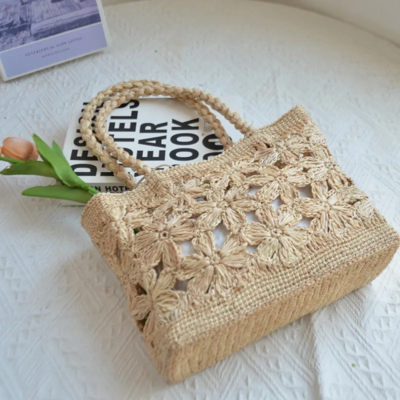 Bohemian Flower Straw Bag Tote - đánh giá và giá Beach Bag Straw