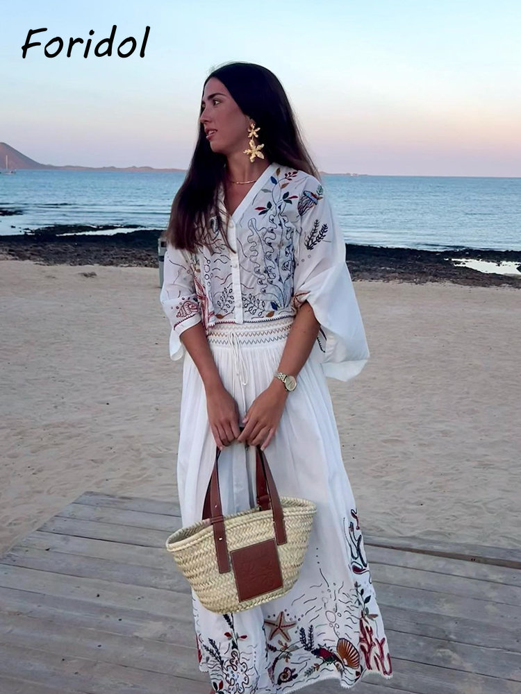 Foridol Marine Organism Embroi - đánh giá và giá Summer Clothing Women Sale
