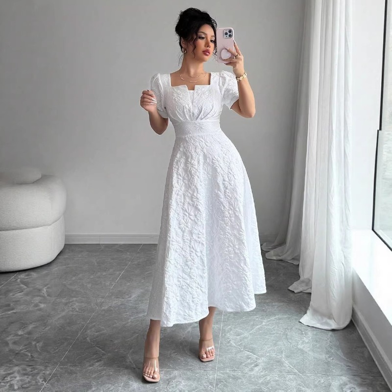 Women White Embossed Floral Mi - đánh giá và giá Sundress Midi Floral