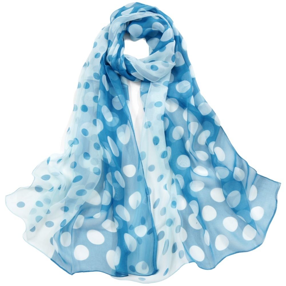 Fashion 160CM Polka Dot Scarf  - đánh giá và giá Summer Clothing Wraps