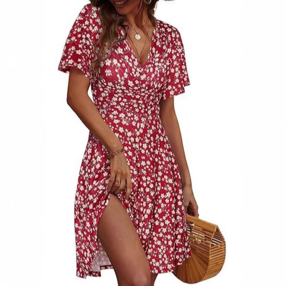 Casual Floral Print Women Dres - đánh giá và giá Sundress Midi Floral