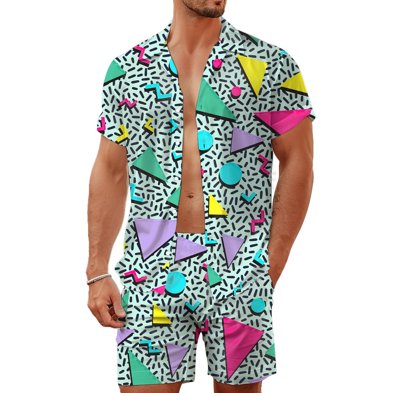 Summer Irregular Geometric 3D  - đánh giá và giá Summer Clothing Men Fashion