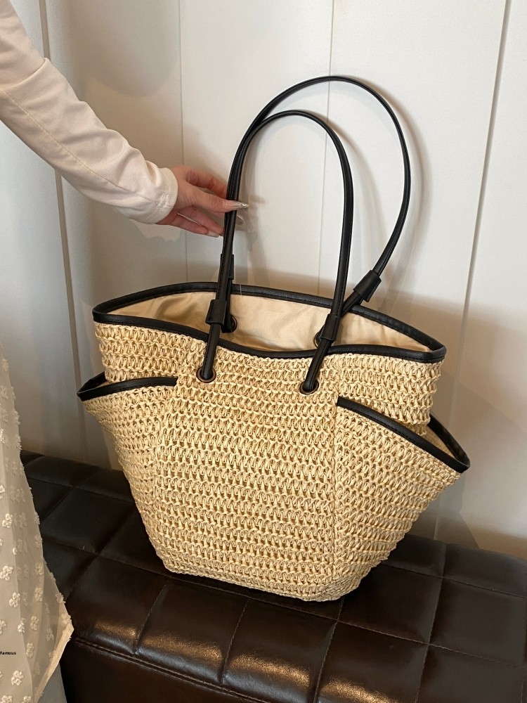 Large Capacity Commuter Straw  - đánh giá và giá Beach Bag Straw