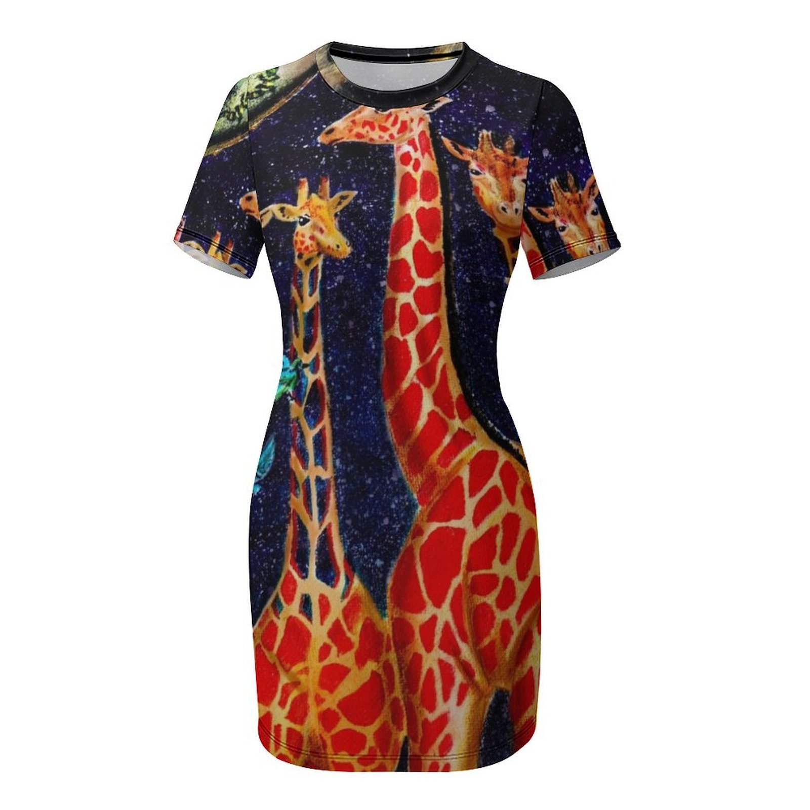 cave giraffes Short-Sleeved Dr - đánh giá và giá Summer Clothing Trends 2025 Women'S