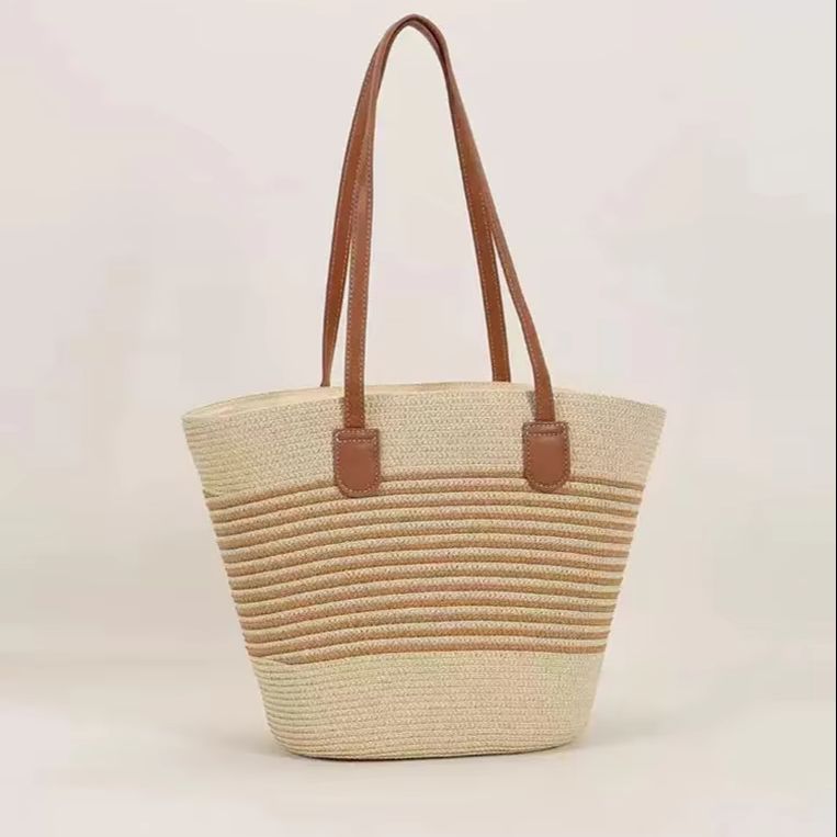 CLAREGQI  Women's Striped Stra - đánh giá và giá Beach Bag Straw
