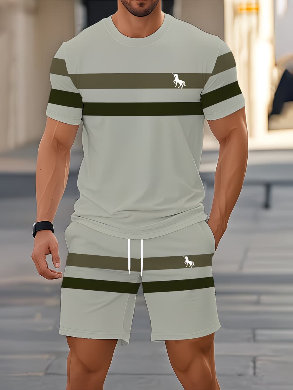 Men's Summer Sets Funny 3D Str - đánh giá và giá Summer Clothing Men Fashion