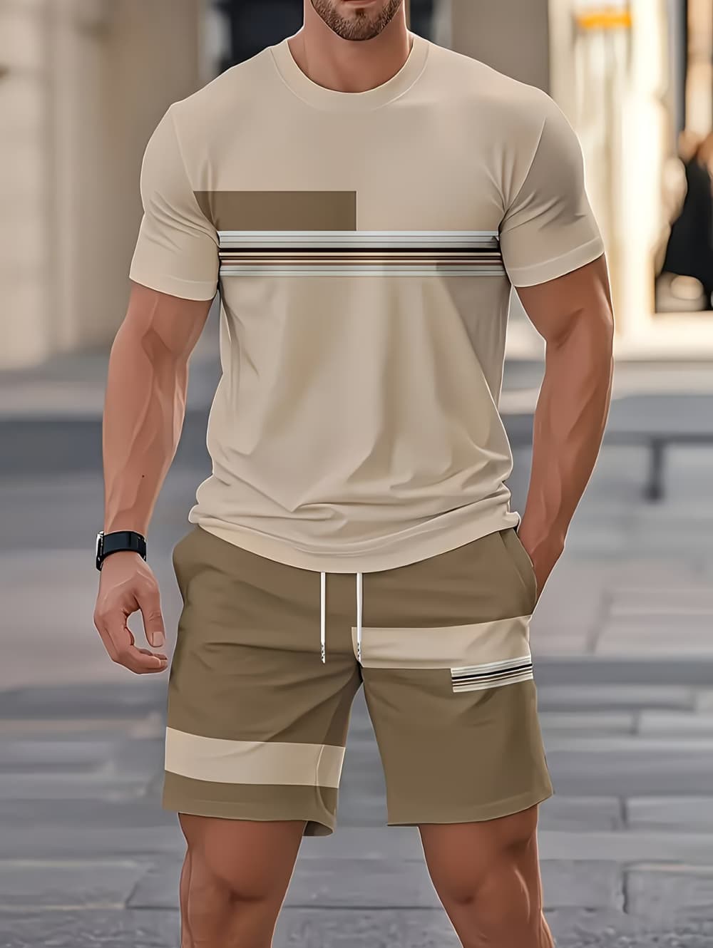 Men's Summer Sets Funny 3D Str - đánh giá và giá Summer Clothing Men Fashion