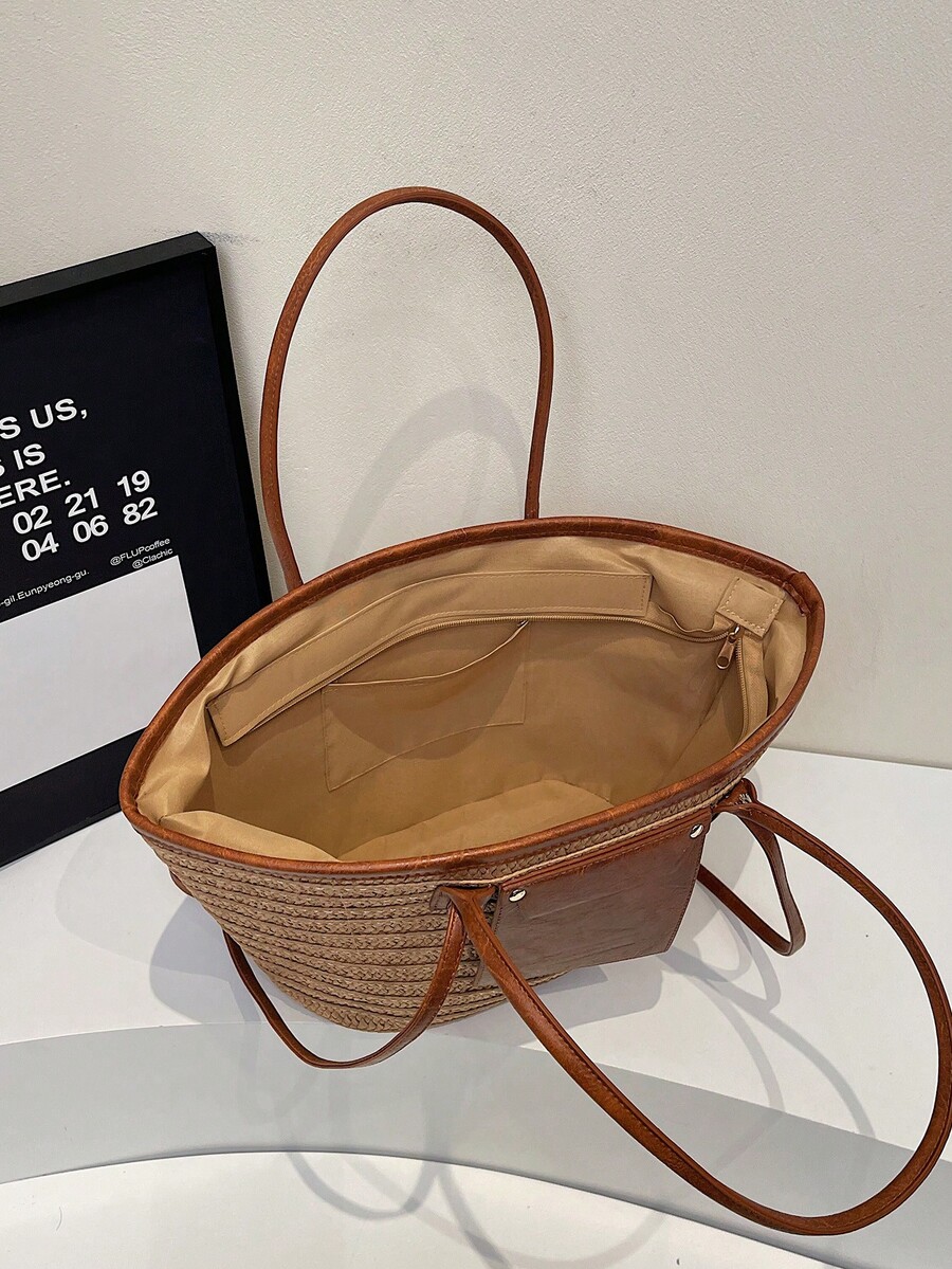 Fashion Large Capacity Woven T - đánh giá và giá Beach Bag Straw