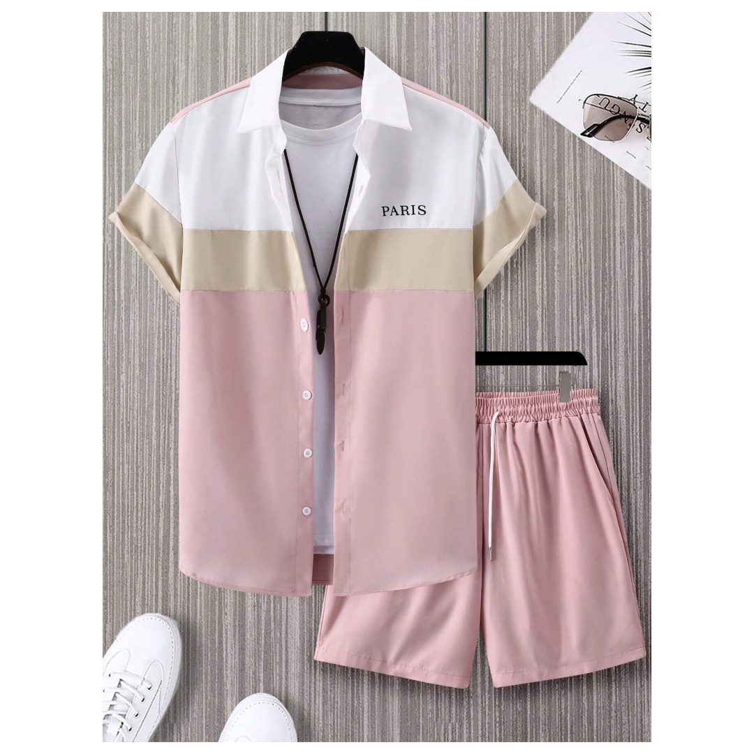Men's Fashion Suit Blue And Wh - đánh giá và giá Summer Clothing Men Fashion