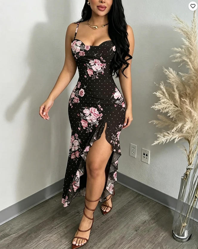 Women's Fashion Floral Cowl Ne - đánh giá và giá Sundress Midi Floral