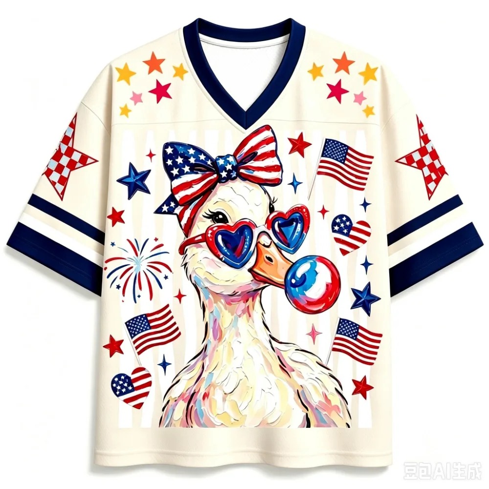 Star Flag Duck Illustration 3  - đánh giá và giá Summer Duck Clothing