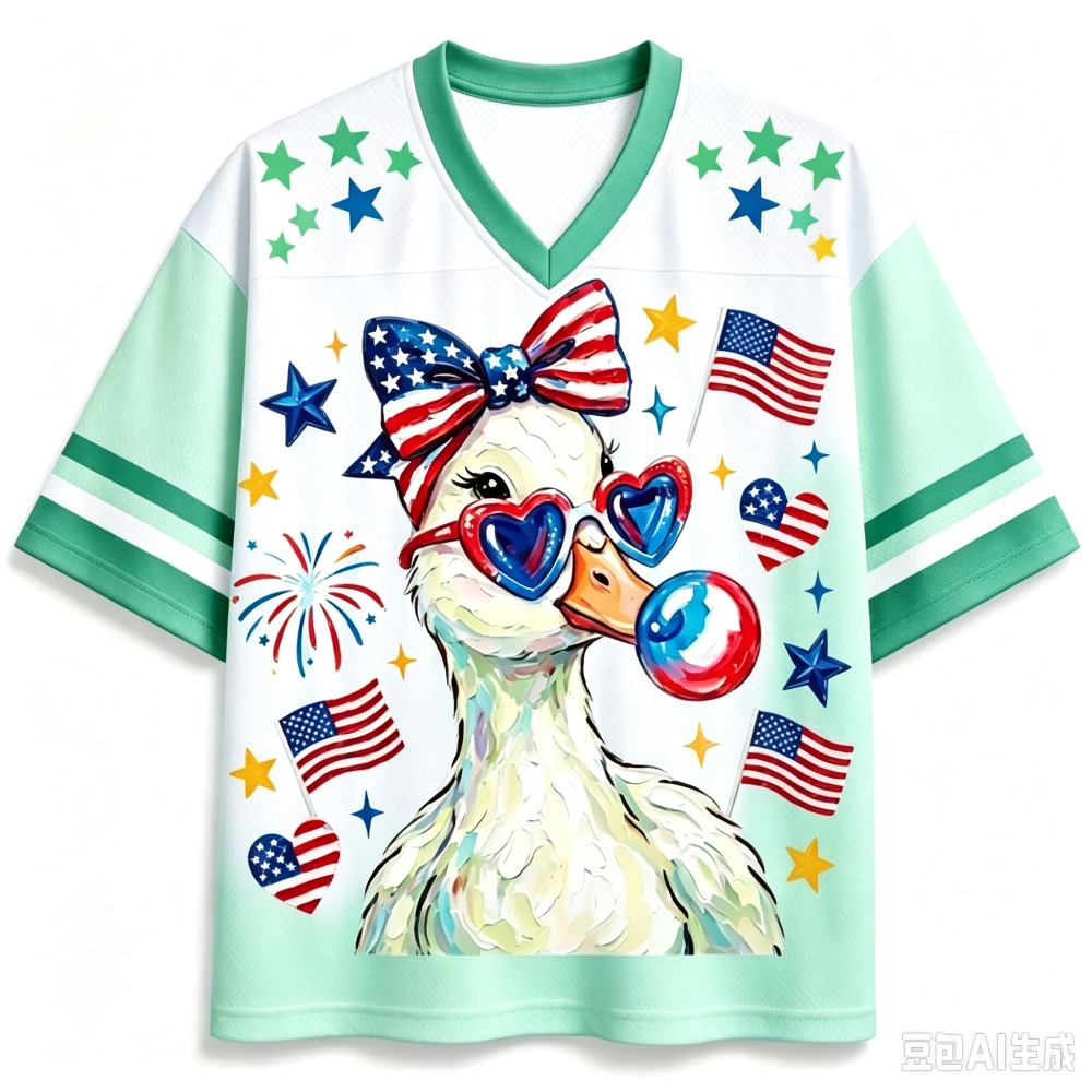 Star Flag Duck Illustration 3  - đánh giá và giá Summer Duck Clothing