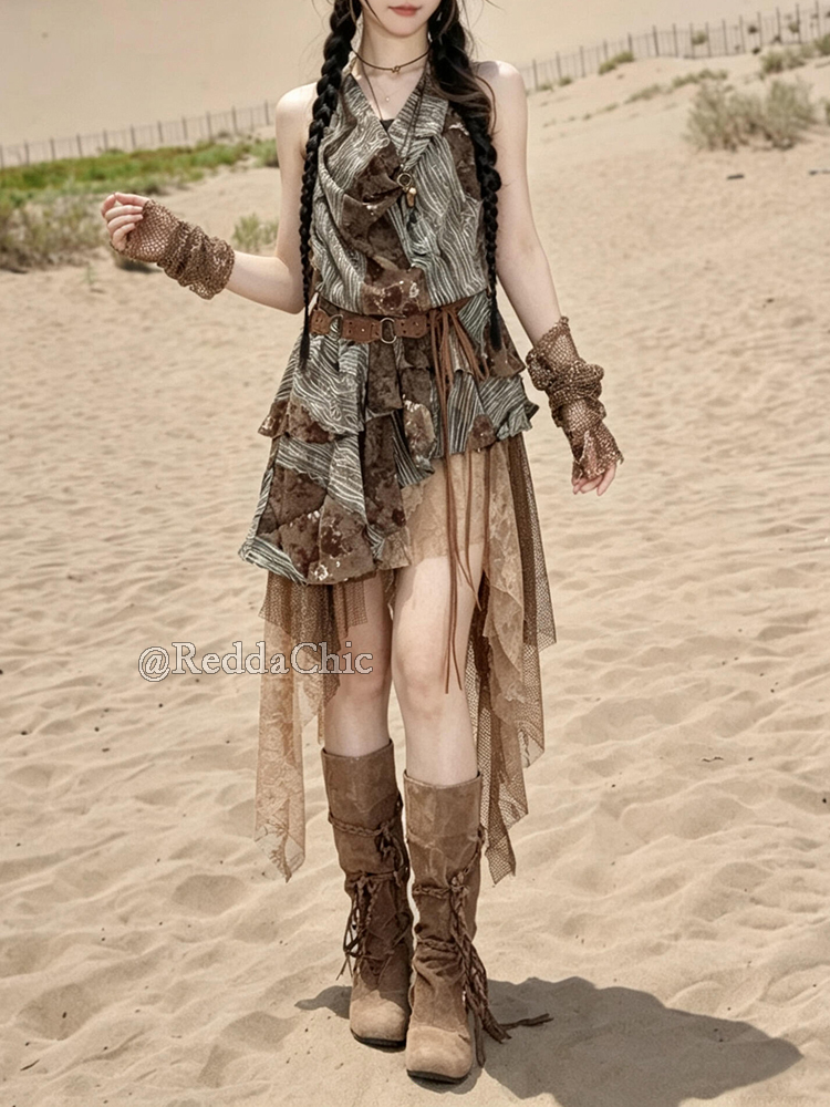 ReddaChic Retro Boho Irregular - đánh giá và giá Summer Clothing Women Sale